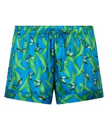 Short de pyjama Satin - Bleu, Bleu, coloris