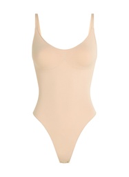 Body à jambe haute sans couture mise en forme - Beige, Beige, coloris