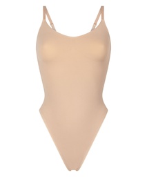 Body à jambe haute sans couture mise en forme - Beige
