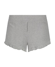 Rib Button Short - Gray, Gris, coloris