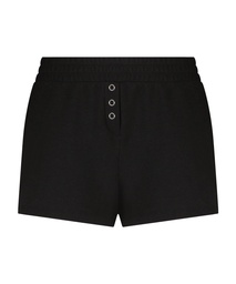 Rib Button Short - Black, Noir, coloris