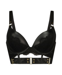 Soutien-gorge push-up à armatures préformé longline Occult - Noir, Noir, coloris