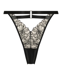 Tara high-cut thong - Black, Noir, coloris