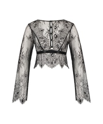 All-over Lace Top - Black, Noir, coloris