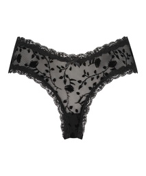 Slip brésilien V-shape Mesh - Noir, Noir, coloris