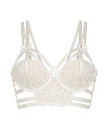 Piper Non-Padded Longline Underwired Bra - White, Blanc, coloris