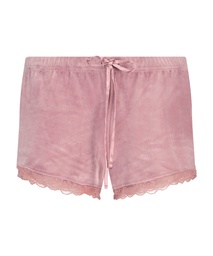 Velvet Lace Shorts - Pink, Rose, coloris