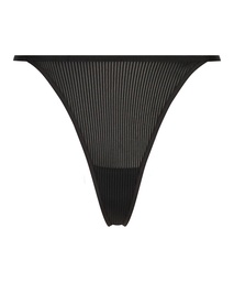 Kaiden High Leg Thong - Black, Noir, coloris