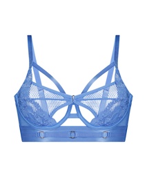 Pleasure Non-Padded Longline Underwired Bra - Blue, Bleu, coloris