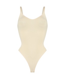 Seamless Enhancing High Leg Body - Beige, Beige, coloris