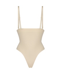 Seamless Enhancing High Waisted Thong - Beige, Beige, coloris