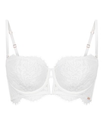 Soutien-gorge à armatures non préformé longline Tiah - Blanc, Blanc, coloris