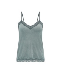 Velours Lace Cami Top - Blue, Bleu, coloris