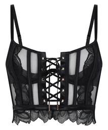Soutien-gorge à armatures préformé longline Cierra - Noir, Noir, coloris