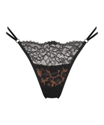 Bliss High Leg Thong - Black, Noir, coloris