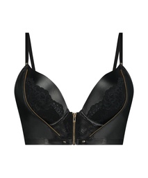 Soutien-gorge à armatures push-up préformé longline Talia - Noir, Noir, coloris