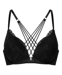 Soutien-gorge à armatures push-up préformé Sabrina - Noir
