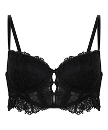 Soutien-gorge à armatures rembourré longline Posie - Noir