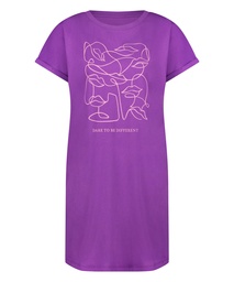 Chemise de nuit à col rond - Violet, Violet, coloris