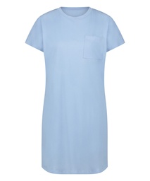 Chemise de nuit à col rond - Bleu, Bleu, coloris