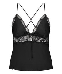 Caraco en satin Marcela - Noir, Noir, coloris
