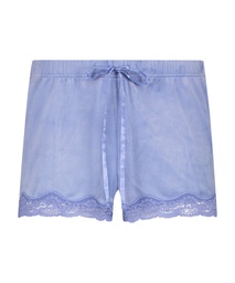 Short velours dentelle - Bleu, Bleu, coloris