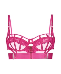 Soutien-gorge à armatures non-préformé longline Sable - Rose, Rose, coloris