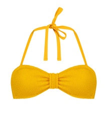Haut de bikini bandeau Crinkle - Jaune, Jaune, coloris