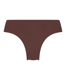Slip brésilien iInvisible Lace Back - Marron, Marron, coloris