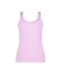 Débardeur côtelé en dentelle - Violet, Violet, coloris