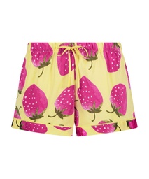 Short de pyjama Satin - Jaune, Jaune, coloris