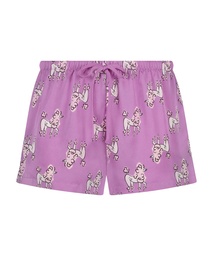 Short de pyjama Satin - Violet, Violet, coloris
