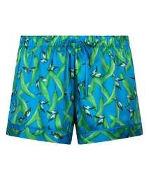 Short de pyjama Satin - Bleu, Bleu, coloris