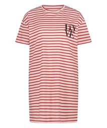 Chemise de nuit à col rond - Rouge, Rouge, coloris