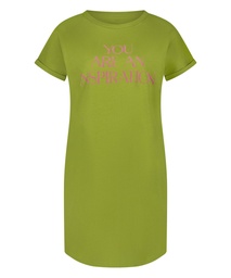 Chemise de nuit à col rond - Vert, Vert, coloris