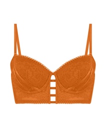 Soutien-gorge rembourré à armatures longline Vera - Orange, Orange, coloris