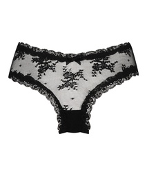 V-SHAPE BRAZILIAN FLORAL MESH - Caviar, Noir, coloris
