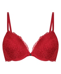 Soutien-gorge à armatures préformé push-up Marine - Rouge, Rouge, coloris