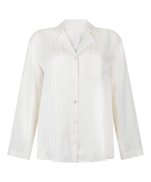 Veste en satin à rayures - Blanc, Blanc, coloris