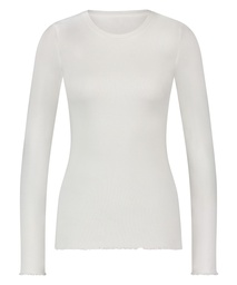 Haut de pyjama à manches longues - Blanc, Blanc, coloris