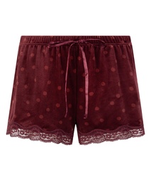 Short velours dentelle - Violet, Violet, coloris