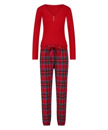 Ensemble pyjama Flannel - Rouge, Rouge, coloris