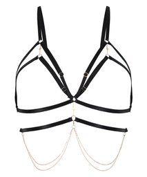Brassière chain Top - Noir, Noir, coloris