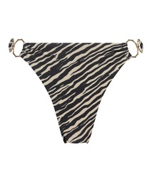 Zebra Brazilian Bikini Bottoms - Brown, Marron, coloris