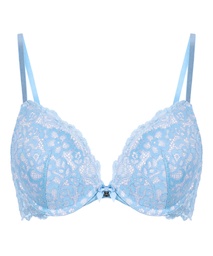 Marine Padded Push-Up Underwired Bra - Blue, Bleu, coloris