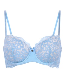 Marine Padded Underwired Bra - Blue, Bleu, coloris