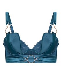 Soutien-gorge à armatures rembourré longline Marjolein - Bleu