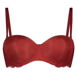 Angie Padded Strapless Underwired Bra - Red, Rouge, coloris