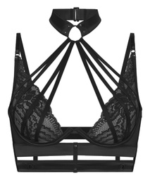 Soutien-gorge à armatures non rembourré longline Amelie - Noir