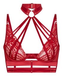 Soutien-gorge à armatures non rembourré longline Amelie - Rouge